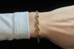 10K Yellow Gold Puffy Gucci Link / Mariner / Anchor Bracelet 7mm