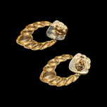 14K Gold Hinged Drop Earrings
