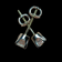 14K White Gold Diamond Solitaire Stud Earrings 0.68 CT Total Weight Screw Thread Backs