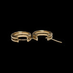 14K Yellow Gold Double Hoop Earrings
