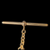 14K Yellow Gold T Bar for Watch Fob Chain