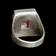 Sterling Silver & Banded Red Agate Ring