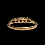Vintage 9CT Scrollwork 5 Stone Garnet Ring Size 8