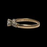14K Yellow Gold Five Diamond Engagement Ring 0.30CT Size 5 3/4