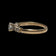 14K Yellow Gold Five Diamond Engagement Ring 0.30CT Size 5 3/4
