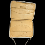 Birks Etched Sterling Silver Hand Clutch / Dance Card / Purse Chain & Inner Pockets