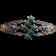Sterling Silver Native Turquoise Cuff Bracelet Thunderbird Design
