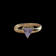 14K Gold Triangle Cut Purple CZ Ring Size 5.5
