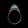 Antique 18K White Gold Art Deco and Chrysoprase Ring Size 8.5