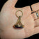 Victorian Gold Filled Open Work Purple Glass Fob