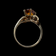 10K Etched Yellow Gold Citrine Ring Size 5 1/4