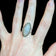 Sterling Silver White Banded Agate Cabochon Ring Size 6 1/2