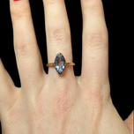 10K Yellow Gold Marquise Synthetic Spinel Ring Size 6.5
