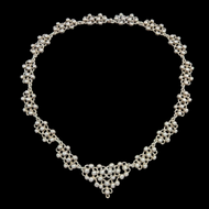 Sterling Silver Peruzzi Florence Italy Collar Style Ornate Necklace