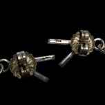 Sterling Silver Abstract Modernist Branch / Spoon Drop Dangle Earrings - Signed