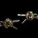 Sterling Silver Abstract Modernist Branch / Spoon Drop Dangle Earrings - Signed
