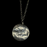 Silpada Triple Strand Hammered Disk Pendant Necklace Sterling