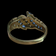 18K Sapphire and Diamond Snake Ring Size 6.5