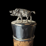 Sterling Silver Wild Boar Cork / Bottle Stopper