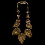 Vintage 1962 Bijoux Christian Dior Red Bib Necklace Red Rhinestone Couture: Original Box