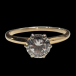 14K Yellow Gold 1.15 CT Brilliant Cut Natural Solitaire Diamond Engagement Ring Size 7