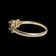 10K Yellow Gold Sapphire & Diamond Floral Shank Ring Size 6 1/4
