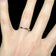 Art Deco 14K White Gold Forget me Not Band with Decorative Ridge Size 5.5