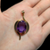 14K Yellow Gold & Purple Sapphire Pendant