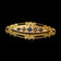 Antique 9K Victorian Era Blue Garnet-Topped Doublet & Seed Pearl Etruscan Mourning Brooch