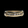 14K Yellow & White Gold Ribbed Diamond Row Band Size 6 3/4