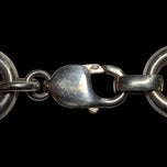 Sterling Silver Ribbed Hollow Link Oversized Bracelet