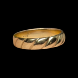 14K Yellow Gold Scalloped Design Band Ring Size 5