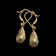 14K Yellow Gold Teardrop Hoop Hinge Earrings