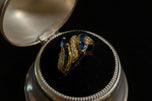 18K Sapphire and Diamond Snake Ring Size 6.5