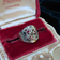 14K White Gold Ruby, Sapphire & Tourmaline Flower and Leaf Design Ring