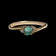 14K Yellow Gold Diamond & Emerald Ring Size 5 3/4