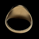 10K Yellow Gold and Diamond Coffee Bean Vintage Sid-Bar Ring Size 9 1/4