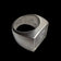 Diesel "Only the Brave" Stamped Silver Designer Signet Ring Size 8 1/4