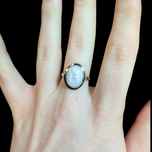 Yellow Gold Flower / Rose Carved Cameo Ring Size 6