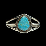 Sterling & Turquoise Chief Dodge Split Shank Cuff Bracelet
