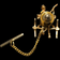 10K Yellow Gold Horse Carriage / Equestrian Cart Tie Pin / Tie Tac
