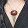 Mexico Sterling Silver Carnelian Cabochon Pendant or Brooch Signed
