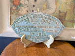 French Racing Horse Metal Award Plaque