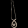 10K White Gold Diamond 1/3CTW Double Tear Drop Pendant Necklace