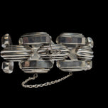 800 Silver Chunky Geometric Link Bracelet