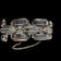 800 Silver Chunky Geometric Link Bracelet