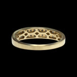 10K Yellow Gold Double Row Diamond Band Size 7 1/4