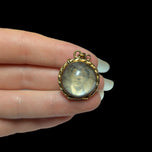 Antique Victorian Rolled Gold "Pool of Light" Rock Crystal Photo Locket Pendant / Fob / Orb