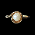 10K Gold Cultured Pearl Ring Size 6 1/4