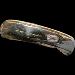 14K Yellow & White Gold Stamped Bevel Band Sunburst / Starburst Size 8 1/4